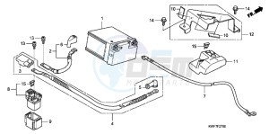 CBF125MD CBF125M UK - (E) drawing BATTERY