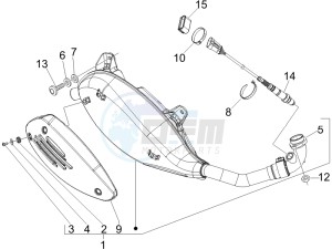 GT 250 ie 60 deg (Euro 3) drawing Silencer