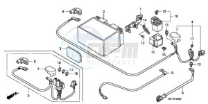 CB1300SA9 France - (F / ABS BCT CMF MME TWO) drawing BATTERY