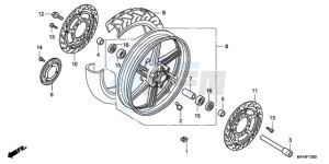 CBF1000A9 Europe Direct - (ED) drawing FRONT WHEEL