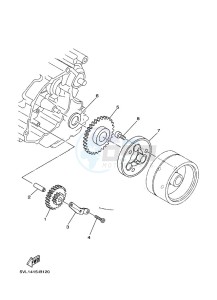 YBR125ESD (3D9B) drawing STARTER CLUTCH