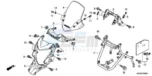 NC700XDC drawing FRONT COWL