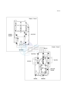 EX250 J [NINJA 250R] (J8F-J9FA) J9F drawing CRANKCASE BOLT PATTERN