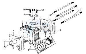 MIO 50 25KMH drawing CYLINDER / GASKETS