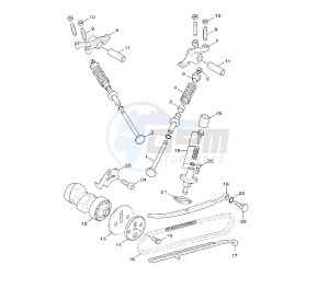 YW BW'S 125 drawing CAMSHAFT AND VALVE