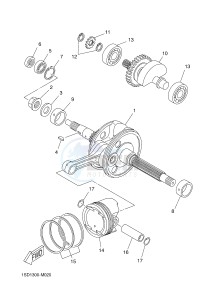 YP400R X-MAX 400 X-MAX 400 (1SD1 1SD1 1SD1) drawing CRANKSHAFT & PISTON