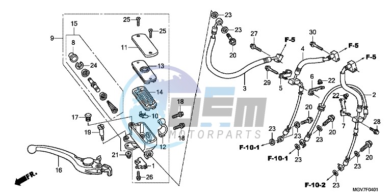 FR. BRAKE MASTER CYLINDER (CBR600FA)