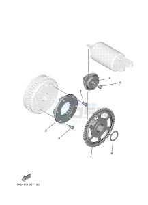 YXF850ES YXF85WPSJ WOLVERINE X (BG41) drawing STARTER CLUTCH