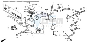 TRX300EX SPORTRAX drawing FR. BRAKE MASTER CYLINDER (TRX300EX'01-'06)