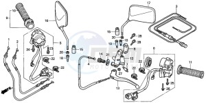 VT125C2 drawing HANDLE LEVER/SWITCH/CABLE