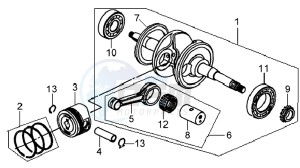 MIO 100 HU10W8-6 drawing CRANKSHAFT / PISTON / PISTON RING