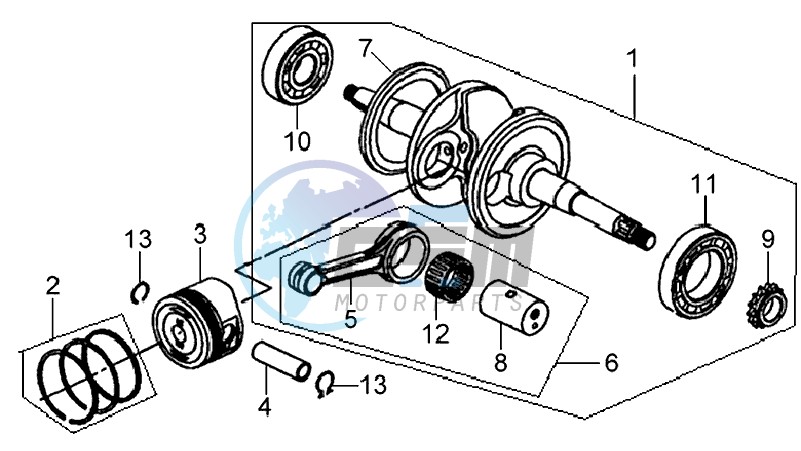 CRANKSHAFT / PISTON / PISTON RING