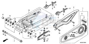 NC700SAD NC700S ABS 2ED - (2ED) drawing SWING ARM