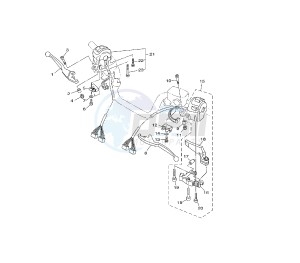 XP T-MAX 500 drawing HANDLE SWITCH AND LEVER