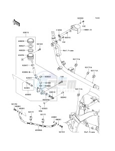 VN 900 C [VULCAN 900 CUSTOM] (7F-9FA) C8F drawing REAR MASTER CYLINDER