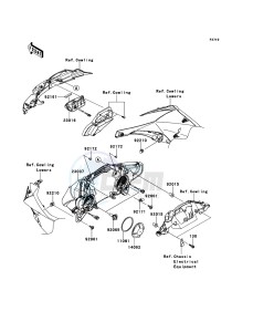 NINJA_ZX-10R ZX1000JCF FR XX (EU ME A(FRICA) drawing Headlight(s)