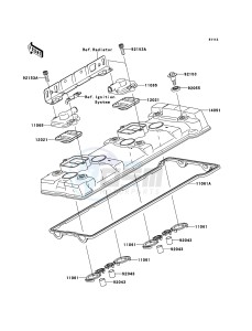 ZZR1400_ABS ZX1400FCF FR GB XX (EU ME A(FRICA) drawing Cylinder Head Cover