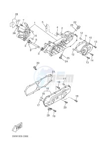 CW50N BW'S (2B7K) drawing CRANKCASE