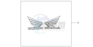 CB600F39 Spain - (SP / ST 25K) drawing 3D LOGO KIT HONDA