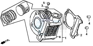 SUPER DUKE 125 drawing CYLINDER / GASKETS