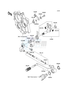 VERSYS KLE650A8F GB XX (EU ME A(FRICA) drawing Gear Change Mechanism