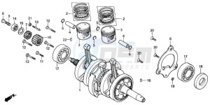 CM125C drawing CRANKSHAFT/PISTON