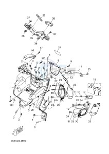 YPR400RA XMAX 400 ABS EVOLIS 400 ABS (1SD3) drawing LEG SHIELD