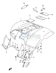 LT-F160 (P24) drawing REAR FENDER