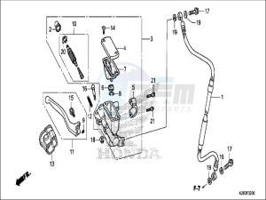 CRF125FBH Europe Direct - (ED) drawing FR. BRAKE MASTER CYLINDER