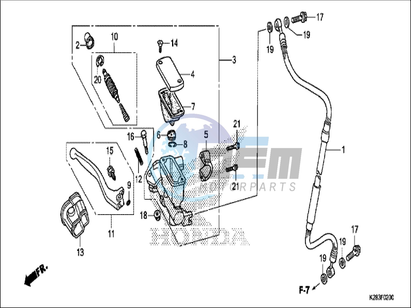 FR. BRAKE MASTER CYLINDER