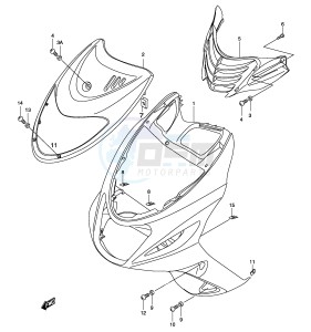 AY50 (P19) katana drawing FRONT LEG SHIELD (MODEL K1)