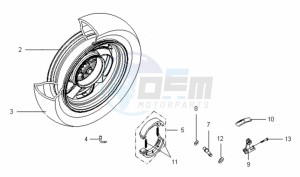 VS 125 EURO3 drawing REAR WHEEL / KICK STARTER