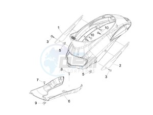 Liberty 125 4t Delivery e3 Single drawing Side cover - Spoiler