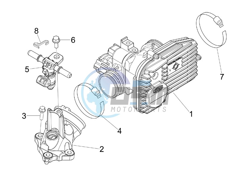 Throttle body - Injector - Union pipe