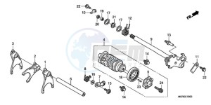 CBF600NA9 UK - (E / ABS MKH) drawing GEARSHIFT DRUM