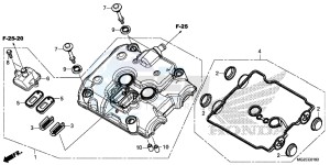 CB500FAD CB500F ABS Continue » UK - (E) drawing CYLINDER HEAD COVER