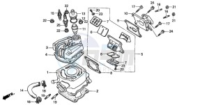 CRM50R drawing CYLINDER/CYLINDER HEAD