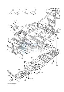 YFM700FWAD YFM70GPSH GRIZZLY 700 EPS SPECIAL EDITION (B1A4) drawing FRAME