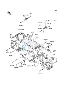 KVF750 4x4 KVF750A7F EU GB drawing Engine Mount