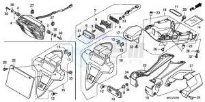 CBR1000RRA UK - (E / MKH) drawing TAILLIGHT (CBR1000RRA/RAA )