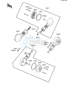 ZN 1100 B [LTD SHAFT] (B1-B2) [LTD SHAFT] drawing TURN SIGNALS