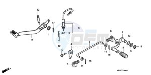 CBR125RWA Australia - (U / WH) drawing PEDAL