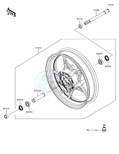 Z650 ER650HHF XX (EU ME A(FRICA) drawing Front Hub