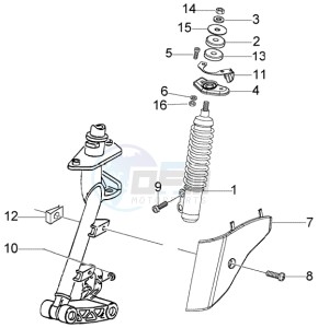 LX 50 4T U.S.A. drawing Front damper cover