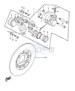 H1 D-F A [KH500] (D-F A8) [KH500] drawing FRONT BRAKE -- KH500-A8- -