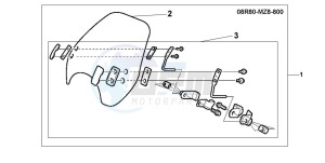 VT600CD2 drawing WINDSHIELD SET