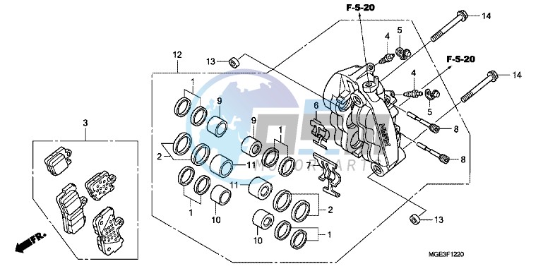 L. FRONT BRAKE CALIPER