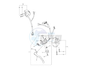 FZ1 1000 drawing HANDLE SWITCH AND LEVER