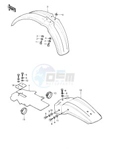 KDX 175 A [KDX175] (A1) [KDX175] drawing FENDERS -- 80 A1- -