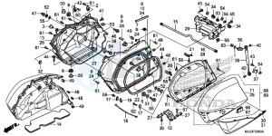 GL1800BF F6B Bagger - GL1800BF UK - (E) drawing SADDLEBAG